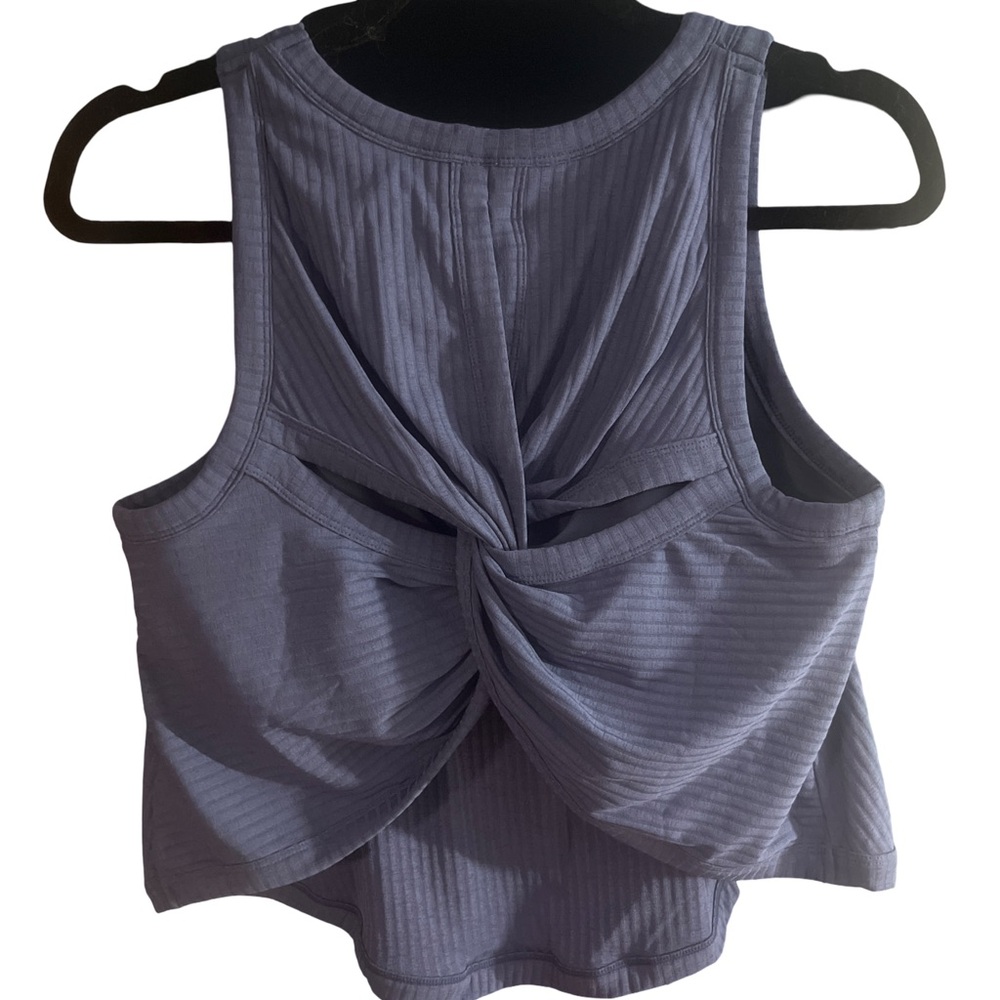 NWOT FP Movement Comeback Crop Tank in Blue Indigo Size Large - Picture 4 of 9